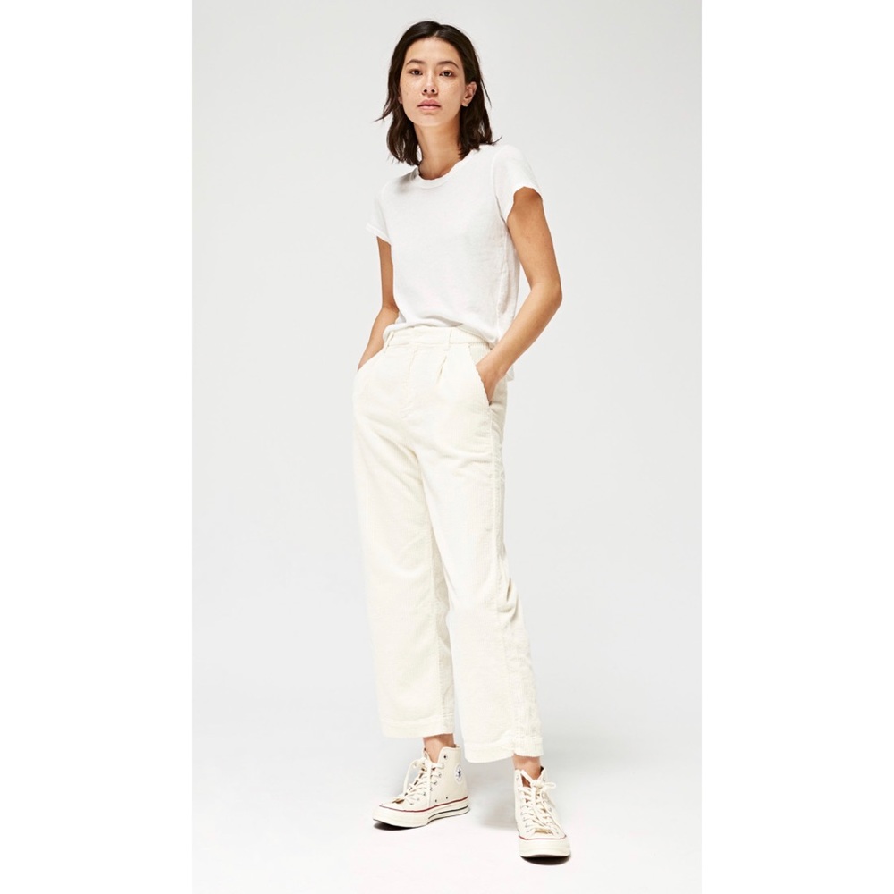 LACAUSA corduroy Frankie Trouser in  Pannacotta